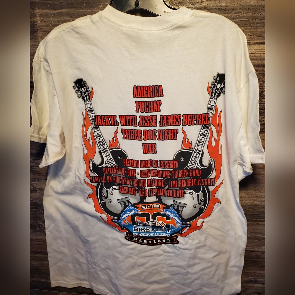 2013 OC Bike Fest Motorcycle Rally Maryland Men's Size Large‎ Concert Shirt